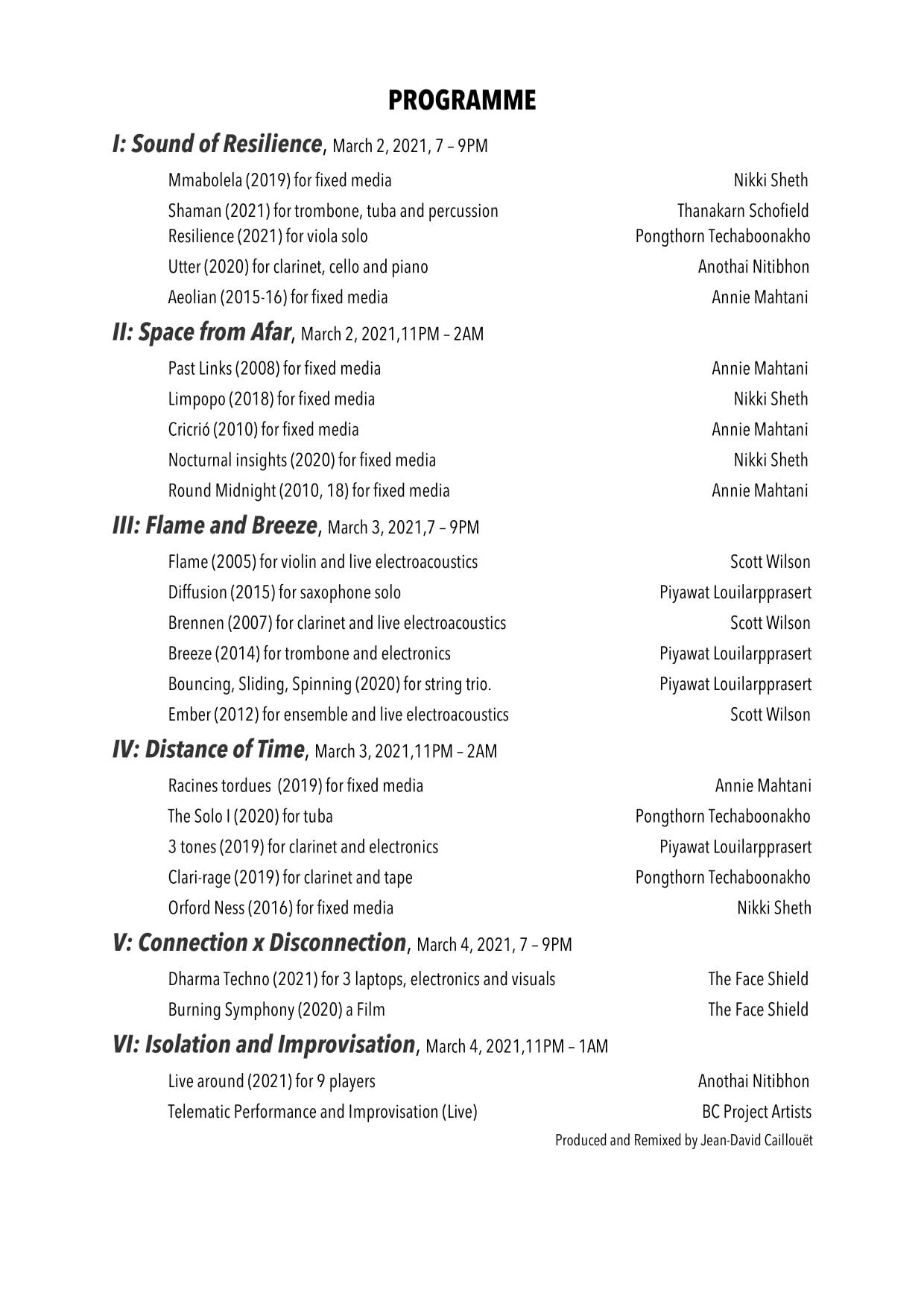 Event Schedule
